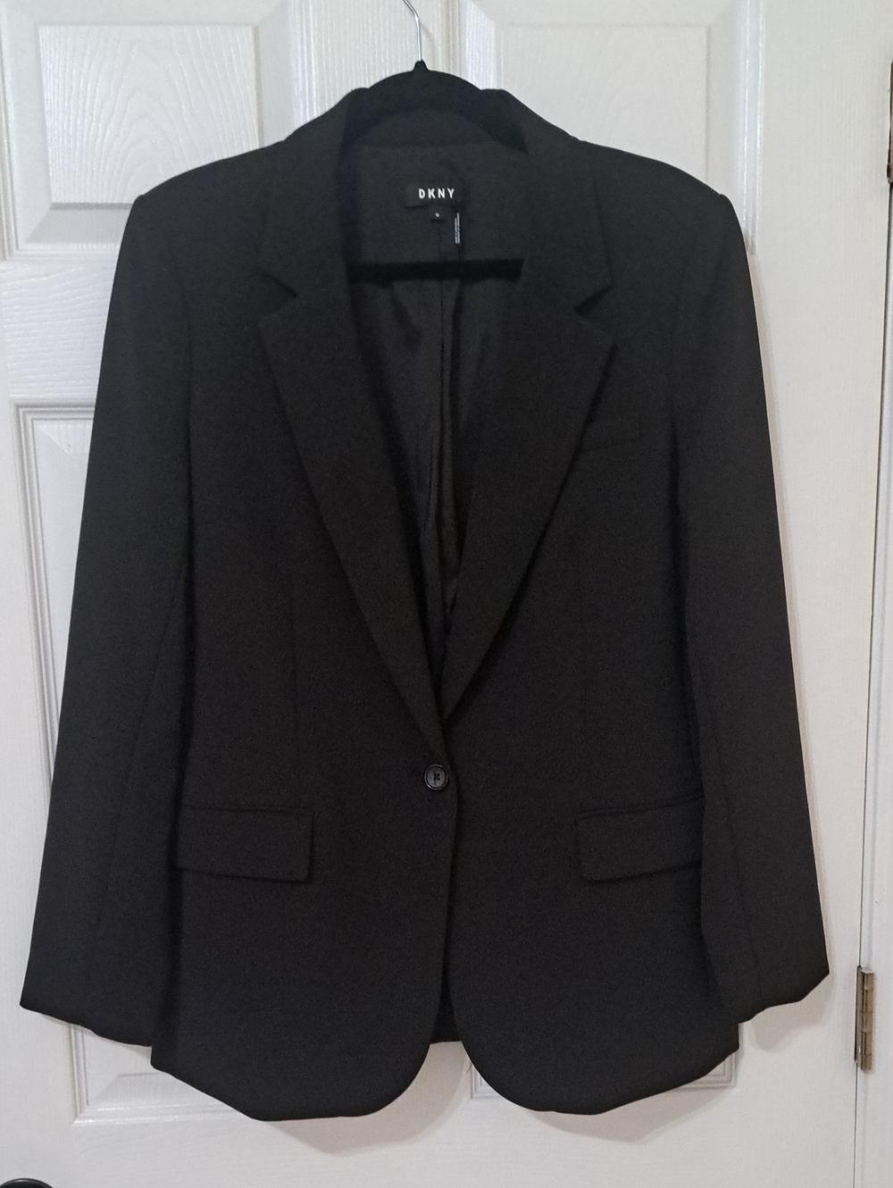 DKNY Black Single-Button Women's Blazer Jacket